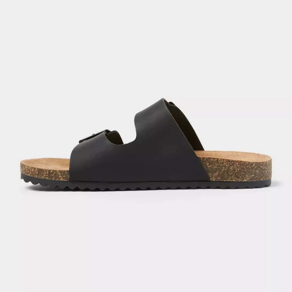 Big Boy Drew Two Band Sandals by Cat & Jack Black Size 4 New With Tags